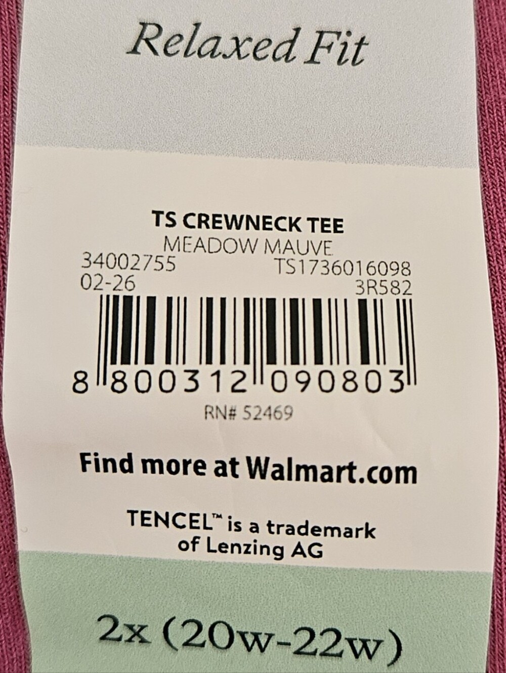 Terra & Sky Women's Plus 2X Crewneck Tee Lot of 3 - Mauve/White/Crimson - NWT - Picture 3 of 4